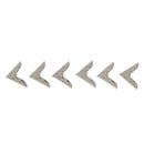 6Pcs Blouse Shirt Metallic Metal Pointed Collar Clips Wing Tips Silver