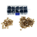 142 Pieces 6mm/8mm/9mm/10mm/12mm Mixed Plastic Black Doll Puppet Eyes Animal Crafts Safety Eyes For Teddy Bear Children Kids DIY Soft Toys Accessories