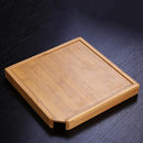 Bamboo Serving Tray Gongfu Style Tea Tabletop Natural Wooden Breakfast Serving Plate, loose Tea Collections Tray, Tea Tools