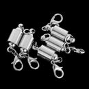 5 Sets Silver Plated Brass Connector Mgnetic Clasps Jewelry Findings 13x7mm