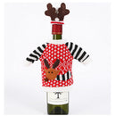 2Pieces/Set Wine Bottle Cover Xmas Santa Table Decor Christmas Bottle Cap Gift