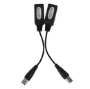 2Pcs CCTV BNC Female to RJ45 Female IP Extender Over Coax Balun Transceiver