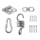 12 Pieces / Set Heavy Duty Hanging Swing Chair Fixing Kit Accessories Spring, Swivel Snap Hook, Mount Plate for Hammock Chair