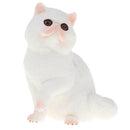 Plastic Realistic Persian Cat Action Figure Kitten Pet Model Wildlife Jungle Animals Playset Eduactional Kids Child Toys Collectibles - White