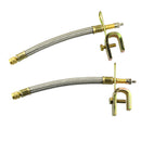 1 Pair Stainless Steel 7''/180mm Tire Tyre Valve Extension Adaptors Heavy Duty