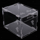 Clear Acrylic Pet Reptile Lizard Transport Breeding Feeding Case 17x17x22cm