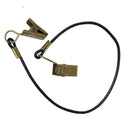 Black Outdoor Hat Scarf Wind Lanyard Rope Cord & Bronze Metal Clip
