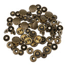 20 Sets Leather Craft Brass Press Studs Snap Fasteners Poppers Sewing Clothing Snaps Buttons 15mm