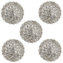5 Pieces Pearl+ Rhinestone Decorative Button Sewing Button Garment Accs 17mm
