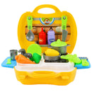 26pcs Kitchen Wares Fruit Vegtable Kit Playset Kids Pretend Play Toy-Yellow