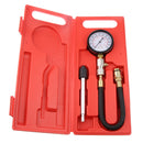 Compression Tester Kit , Car Motorbike Engine 13" Flex Hose Cylinder Compression Pressure Gauge Tester with Cone Adapter Set 0-300psi
