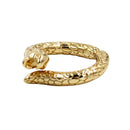 Snake Shape Open Ring Electroplate Ring Women Fashion Adjustable Band Gold Lady Jewelry