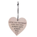 Loved You Yesterday Wooden Heart Hanging Gift Plaque Bottle Wine Tags