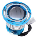 Univeral 10W 1200LM LED Motorcycle Headlight With White LED Halo Rings Blue