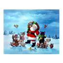 5D Christmas Diamond Painting Santa Claus and Animals Embroidery Mosaic Decor DIY Craft