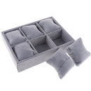 Gray Velvet Jewelry Display Trays Bangle Bracelet Watch Jewelry Holder Case