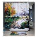 Home Bedroom Shower Room Door Window Decor Fabric Water-Resistant 3D Shower Curtain With 12 Hooks 8