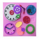 Mechanical Clock Silicone Fondant Mould Cake Ice Paste Mold Deco Baking Tool