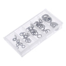 50Pcs Stainless Steel Solid Ring Jig Carp Fishing Terminal Tackle Rig Ring
