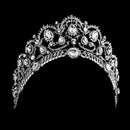Bridal Princess Crystal Tiara Crown Wedding Veil Headband Hair Accessory Silver