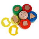Wooden Flower Geometry Shape Stacking Building Blocks Baby Kids Stack Up Toy