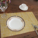 Home Dining Table Restaurant Cafe Table Use PVC Solid Insulation Heat Bowl Placemat Dining Pad Western Table Mat Placemat Yellow