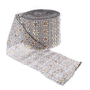 10Yards/9.1m 4-rows Snowflake Crystal Chain Ribbon Trim Sewing Applique Embellishment Decoration Silver 11cm