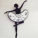 Ballerina Girl Nursery Girls Room Wall Art Decorative Wall Clock Dancing Girls Acrylic Wall Clock Decor Gift