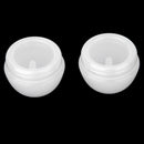 2Pcs 10g Plastic Empty Face Cream Bottle Container Cosmetic Jar - White