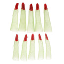 Pieces of 5 Halloween Party Glow in the Dark Witch Red Claw Tips Finger Nails