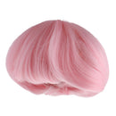 Pink Chignon Hairstyle Wig Full Hairpiece for 1/6 Scale BJD SD BB Girl Dolls
