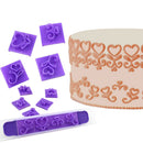 19 Piece Fondant Flower Vine Pattern Mould Cake Decorating Mold Cutter