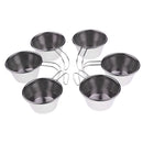 6pcs 50ml Stainless Steel Tea Wine Cup with Handle Mini Travel Hiking Camping Mug