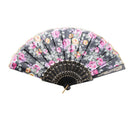 Chinese Folding Rose Flower Hand Fan Dance,Wedding Floral Design Party Gift