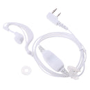 2 Pin White Aluminum Foil Earpiece Earphone Headset PTT(Push To Talk) with Built-in Line Mic Microphone for Baofeng Hytera TC368 Two Way Radio