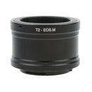 T2 T-2 Mount Telephoto Lens Adapter For Canon EOS-M EF-M Mirrorless Camera - Black