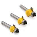 Mortise Template Flush Trim Router Bit Milling Cutter 8mm Shank with Bearing Woodworking DIY Tools, 3 Pack