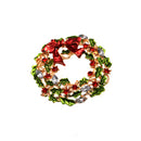 Round Flower Brooch Pin Party Gift Crystals Pendant Charm Brooch Pin for Women