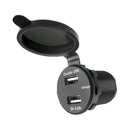 Dual USB Charger Socket with LED Digital Voltmeter Motorcycle Boat