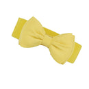 Women Girls Ladies PU Leather Fashionable Wide Stretch Bow Shaped Waist Belt Band Yellow