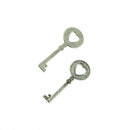 20 Pieces Tibetan Silver Love Heart Key Jewelry DIY Charms Pendants Jewelry Findings Accessories