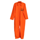 Halloween Men Adults Prisoner Convict Costume Fancy Dress Party Overall Jumpsuit