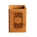 Bamboo Desk Pen Pencil Cup Holder Makeup Brush Holder Tableware Organizer