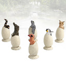 6pcs PVC Zoo Animal Eggs Figure Toys Wildlife Animal Egg Figurine Party Supplies