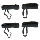 2 Pairs Adjustable Bodyboard Body Board Fin Savers Tethers Leashes Flippers Swim Dive Fins - Black