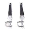 Universal Chrome Motorcycle Anti-Vibrate Engine Guard Foot Pegs w/ Clamp Footpegs Footrest