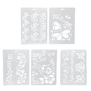 5 Pieces Multifunctional Plastic Drawing Template Drawing Decor Craft 2