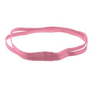 Fashionable Elastic Hair Band Yoga Fitness Gym Running Jogging Double Band Sport Headband Hair Accessory Fluorescent Pink