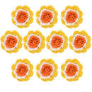 Handmade Flower Corsage Brooch For Women Girls Hair Accessory Brooch Bag Hat Clothes DIY Supplies Pack of 10PCS Yellow S