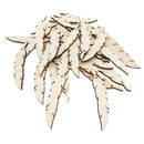 50 Pieces Natural Unfinished Wood Feathers Shape Wooden Pieces Embellishment with Hole for DIY Craft